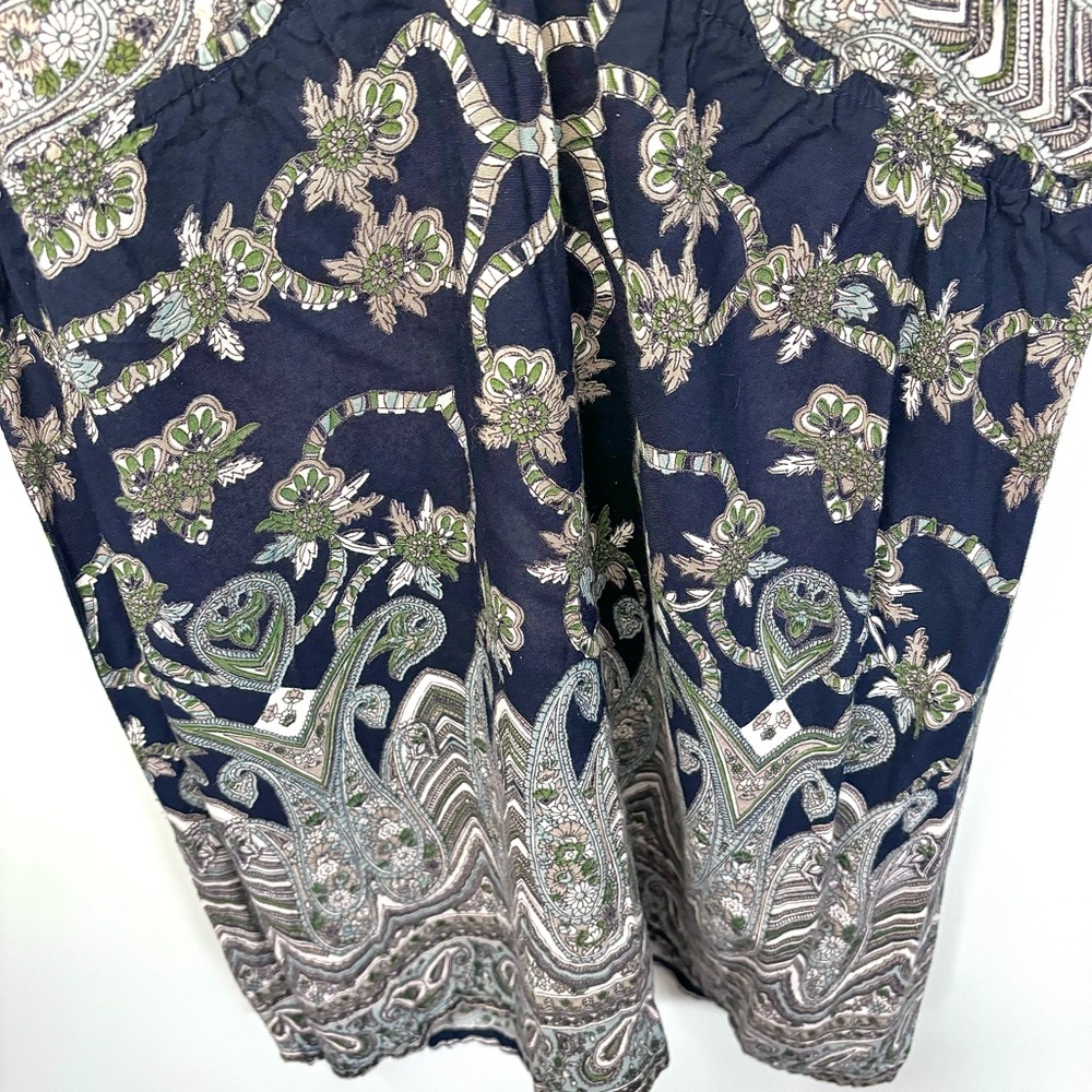 Paisley Print Empire Waist Women’s V-Neck Top M/L EUC - Picture 7 of 13